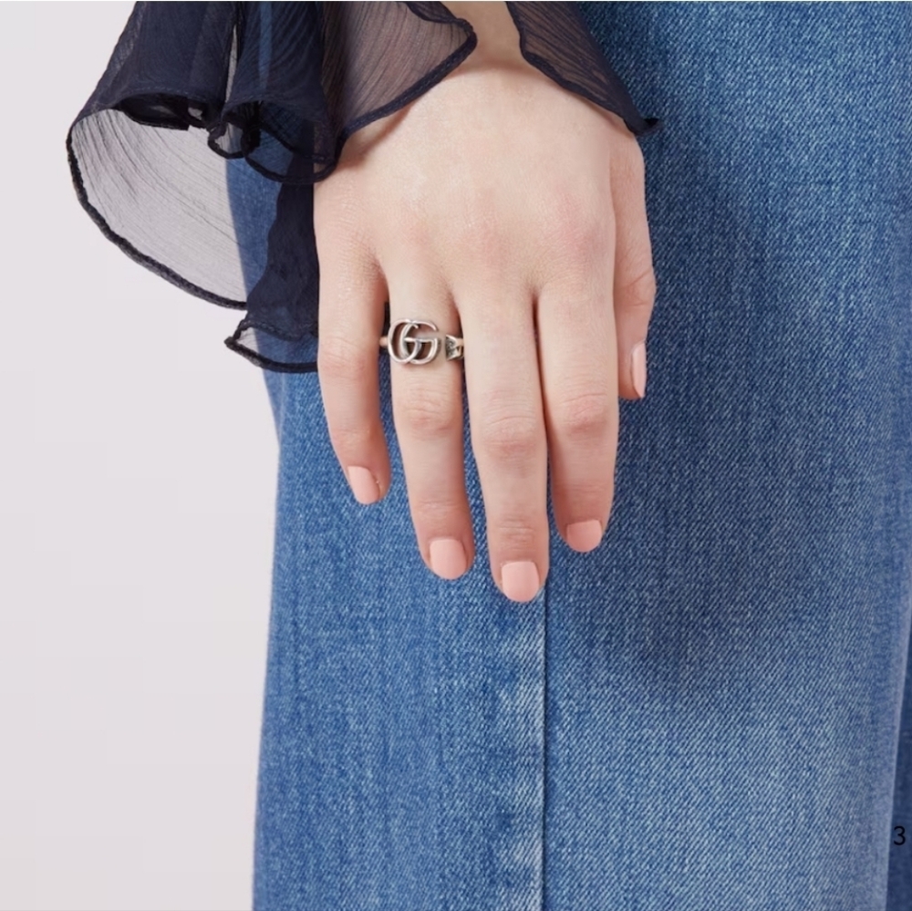 Authentic & iconic Gucci Silver GG Women's Ring. #6 - Picture 11 of 11